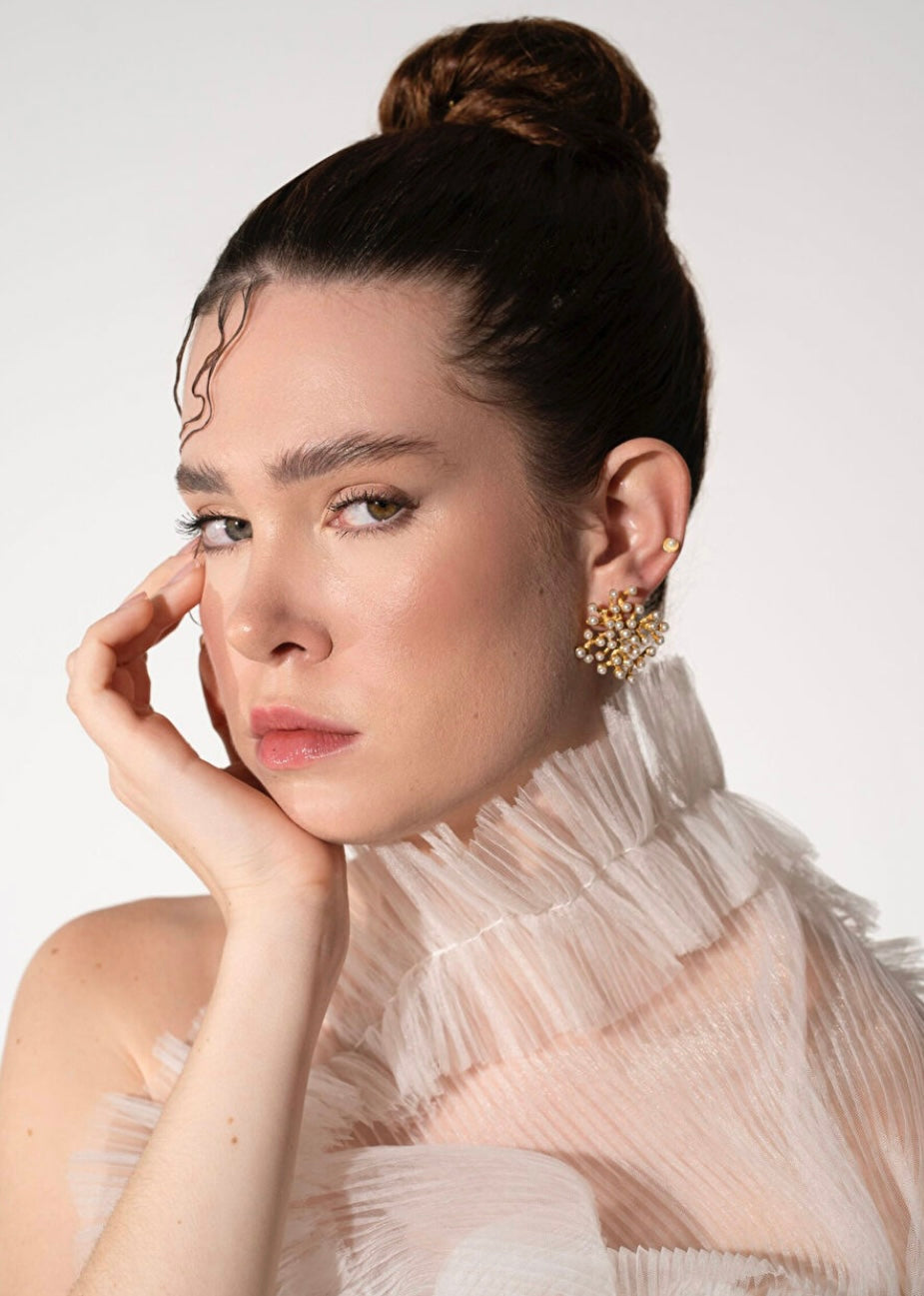 Pearl Coral Earrings