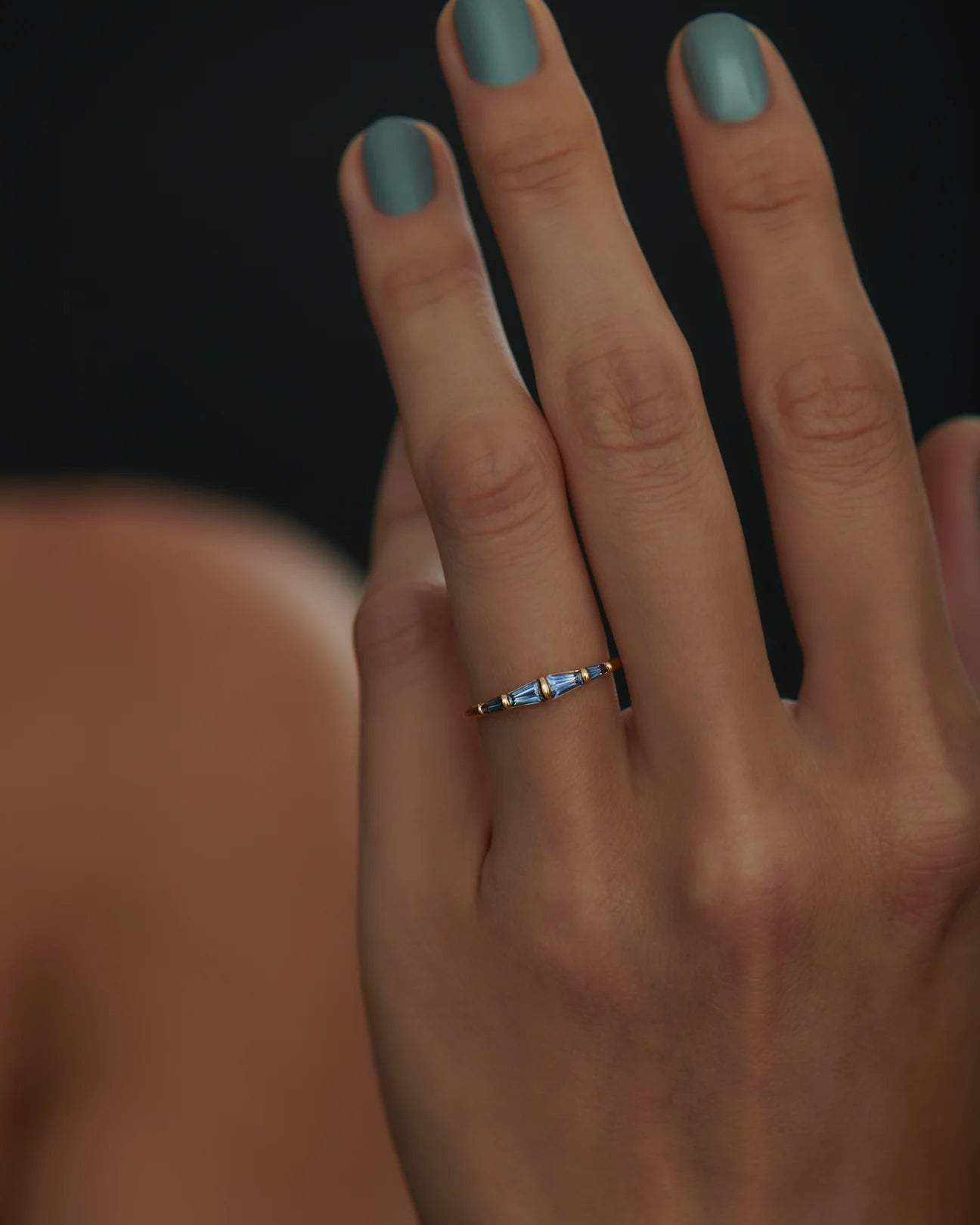 Art Deco Ring Blue